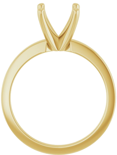 14K Yellow 8.2 mm Round Solitaire Engagement Ring Mounting (2)