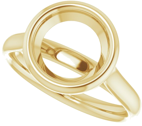 14K Yellow 8.8 mm Round Solitaire Engagement Ring Mounting (5)