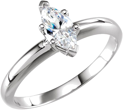 Sužadėtuvių Žiedas „V-End Solitaire“ 585 Baltojo Aukso Marquise 8mm x 4mm (3)