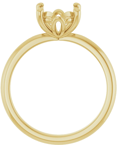 14K Yellow 10x8 mm Oval Solitaire Engagement Ring Mounting (2)