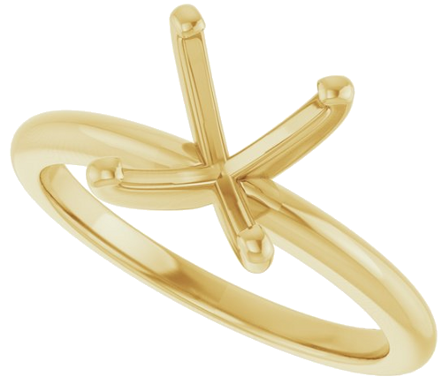 10K Yellow  10x8 mm Oval Solitaire Engagement Ring Mounting (5)