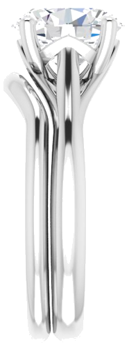 Sužadėtuvių Žiedas „Solitaire“ 585 Baltojo Aukso Oval 9mm x 7mm (9)