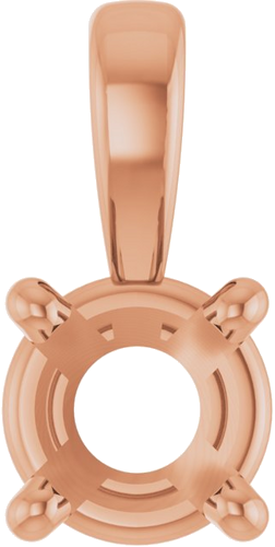 10K Rose 4 mm Round 4-Prong Pendant Mounting (1)