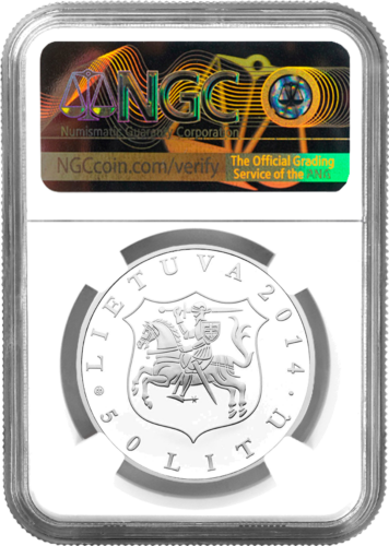 2014 Battle of Orsha Lithuania 50 litas silver coin PF 70 ULTRA CAMEO (2)