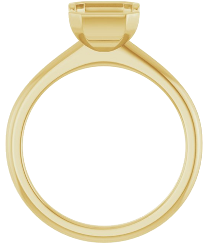 14K Yellow 8 x 6 mm Emerald Engagement Ring Mounting (2)