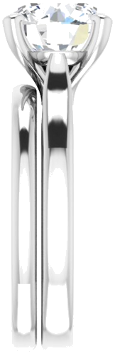 14K White 8.8 mm Round Engagement Ring Mounting (9)