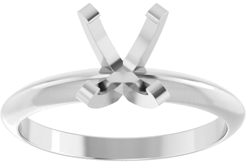 14K White 7.5x5.5 mm Oval Solitaire Engagement Ring Mounting (3)