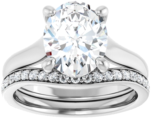 Sužadėtuvių Žiedas „Solitaire“ 585 Baltojo Aukso Oval 10mm x 8mm (8)