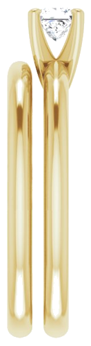 14K Yellow  3.5 mm Square Solitaire Engagement Ring Mounting (9)