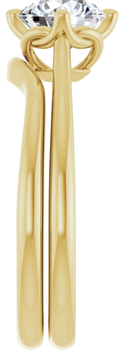 14K Yellow 6.5 mm Round Solitaire Engagement Ring Mounting (9)