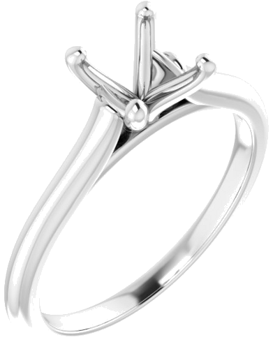 Sužadėtuvių Žiedas „Solitaire“ 585 Baltojo Aukso Round 6.5mm (1)