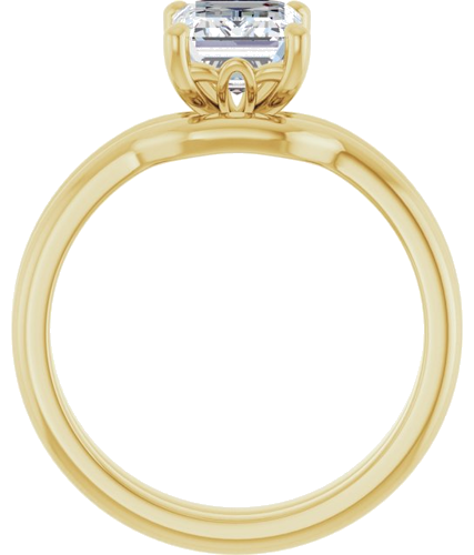 Sužadėtuvių Žiedas „Solitaire“ 585 Geltonojo Aukso Emerald 8mm x 6mm (7)