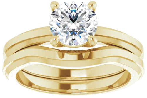 14K Yellow 6.5 mm Round Solitaire Engagement Ring Mounting (8)