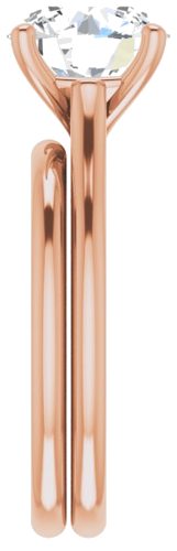 14K Rose 9 mm Round Solitaire Engagement Ring Mounting (9)