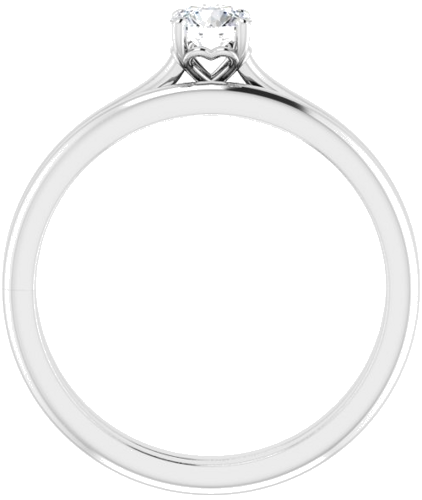 14K White  4.1 mm Round Solitaire Engagement Ring Mounting (7)