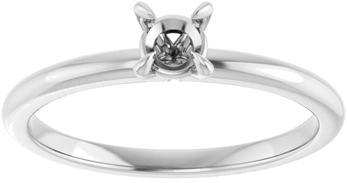 Sužadėtuvių Žiedas „Solitaire“ 18k white gold Round 4.1mm (3)