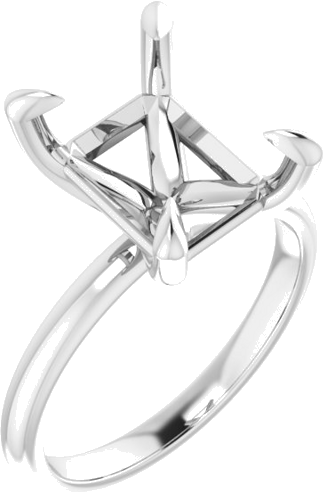 Sužadėtuvių Žiedas „Solitaire“ 950 Platinos Emerald 11mm x 9mm (1)