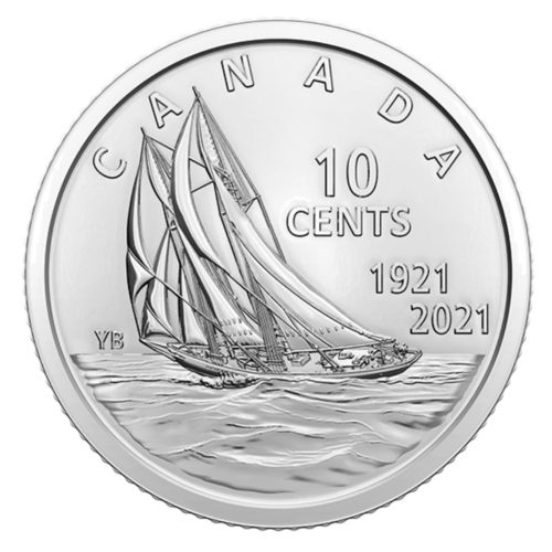2021 Канада 100 лет шхуне Bluenose набор долларов BU (10)