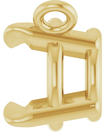 14K Yellow 5 mm Round 4-Prong Claw Necklace Center (3)