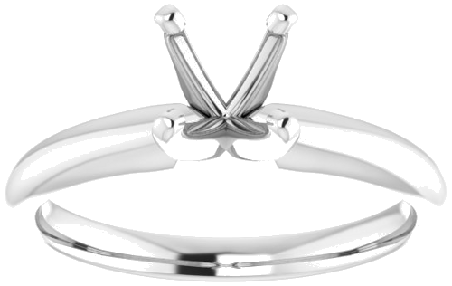 Sužadėtuvių Žiedas „Solitaire“ 585 Baltojo Aukso Round 5.7mm x 6mm (3)