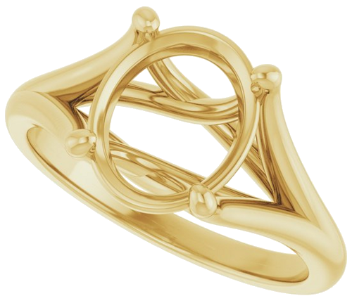 Sužadėtuvių Žiedas „Solitaire“ 750 Geltonojo Aukso Oval 10mm x 8mm (5)