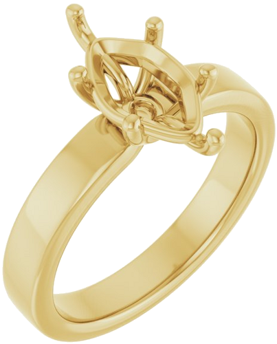 Sužadėtuvių Žiedas „Solitaire“ 585 Geltonojo Aukso Marquise 12mm x 6mm (1)