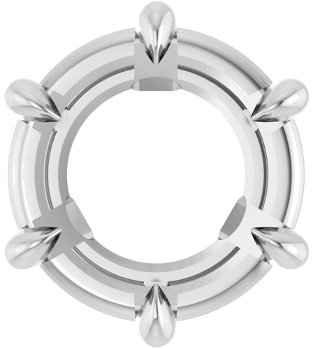 14K White 7.5 mm Round Slide Pendant Mounting (1)