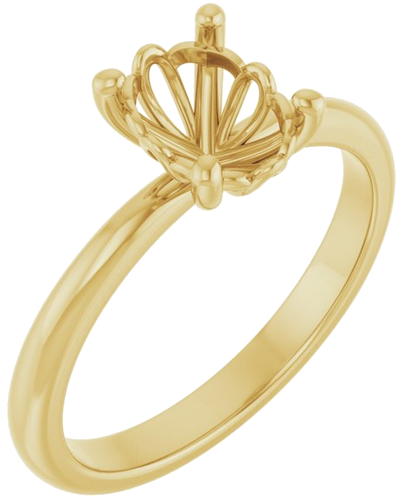 Sužadėtuvių Žiedas „Solitaire“ 585 Geltonojo Aukso Oval 8mm x 6mm (1)