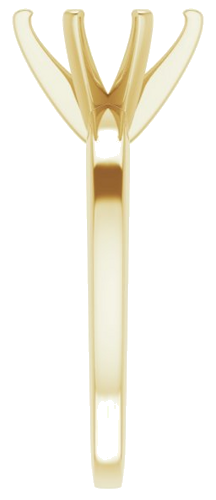 14K Yellow 9x7 mm Oval Solitaire Engagement Ring Mounting (4)