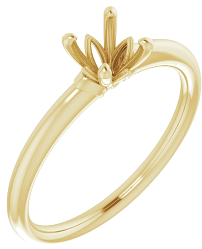 Sužadėtuvių Žiedas „Solitaire“ 585 Geltonojo Aukso Round 5.2mm (1)