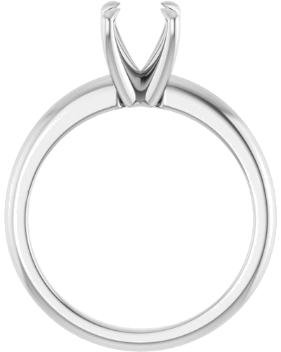 14K White 6.5 mm Round Solitaire Engagement Ring Mounting (2)