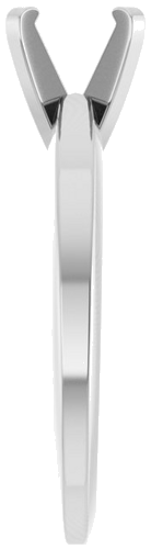 14K White 6 mm Round Solitaire Engagement Ring Mounting (4)