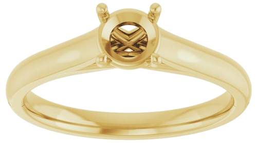 Sužadėtuvių Žiedas „Solitaire“ 585 Geltonojo Aukso Round 5.2mm (3)