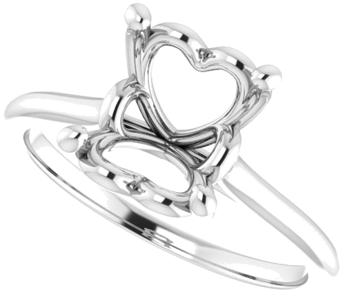 Sužadėtuvių Žiedas „Solitaire“ 585 Baltojo Aukso Cushion 8mm (5)