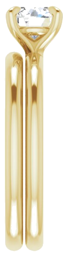 10K Yellow  6 mm Round Solitaire Engagement Ring Mounting (9)