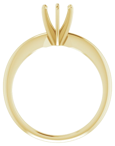 14K Yellow 5.4-5.7 mm Round 6-Prong Comfort-Fit Solitaire Ring Mounting (2)