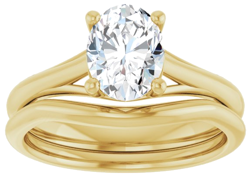 Sužadėtuvių Žiedas „Solitaire“ 585 Geltonojo Aukso Oval 8mm x 6mm (8)