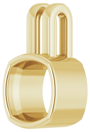 14K Yellow 7 mm Cushion Pendant Mounting (2)
