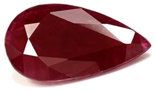 3.89 carat RED Pear Rubinas (1)