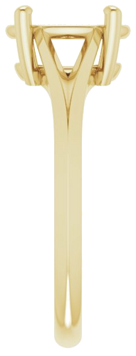 14K Yellow 9x7 mm Oval Solitaire Engagement Ring Mounting (4)