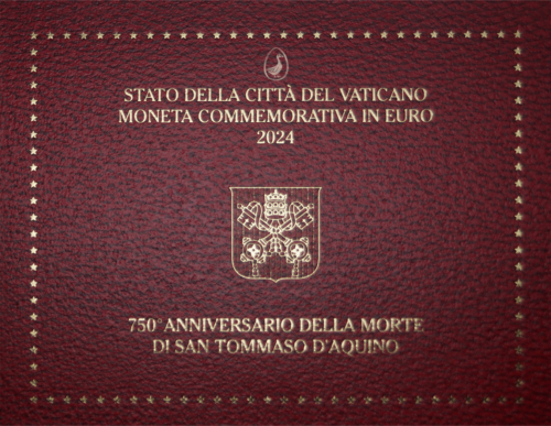 2024 Ватикан Святой Фома Аквинский 2 евро BU монета (3)