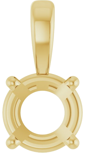 18K Yellow 5.5 mm Round 4-Prong Pendant Mounting (1)