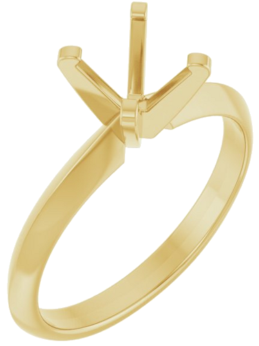 Sužadėtuvių Žiedas „Solitaire“ 585 Geltonojo Aukso Round 6.5mm (1)