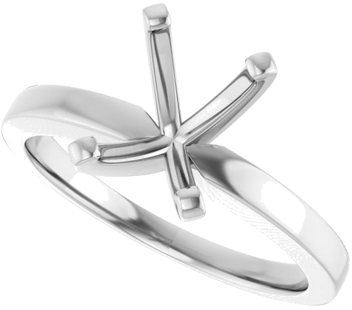 Sužadėtuvių Žiedas „Solitaire“ 585 Baltojo Aukso Emerald 8mm x 6mm (5)