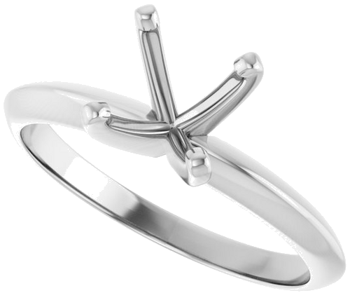 Sužadėtuvių Žiedas „Light Solitaire“ 950 Platinos Round 6.6mm x 7.2mm (5)