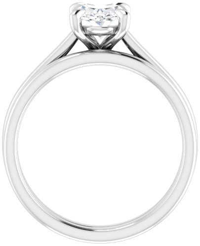 Sužadėtuvių Žiedas „Claw-Prong Solitaire“ 950 Platinos Oval 8mm x 6mm (7)