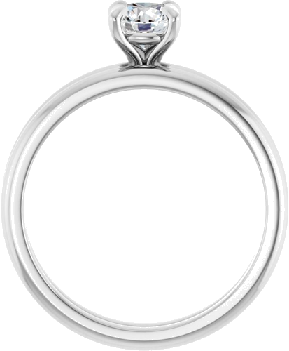 Platinum  5.2 mm Round Solitaire Engagement Ring Mounting (7)