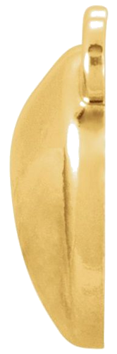 14K Yellow 1.3 mm Round Accented Heart Necklace Center (2)