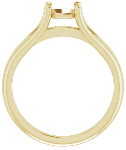 14K Yellow 6.5 mm Round Solitaire Engagement Ring Mounting (2)