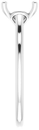 Platinum  6 mm Square Solitaire Engagement Ring Mounting (4)